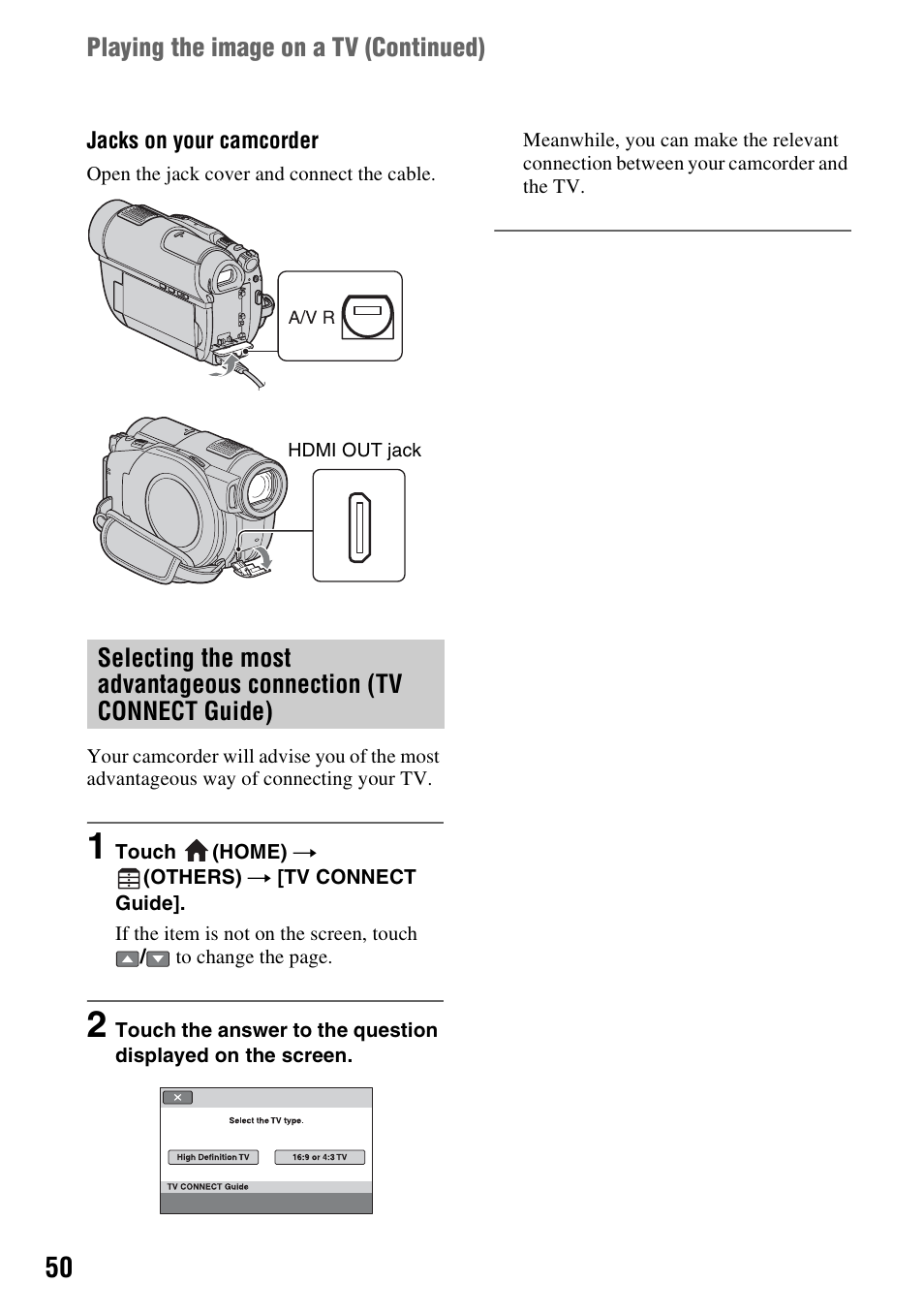 P. 50) | Sony HDR-UX10 User Manual | Page 50 / 172