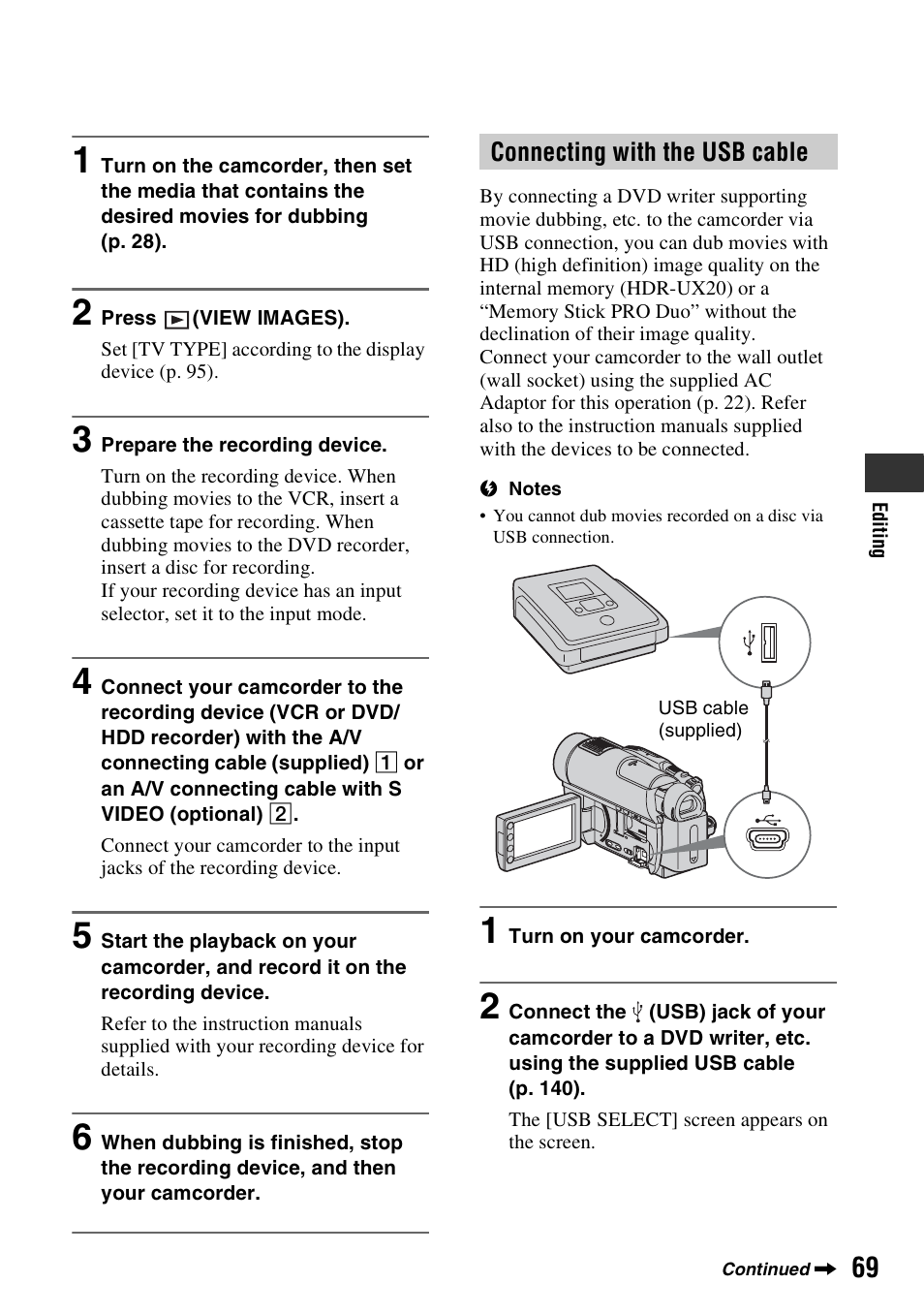 E (1) (p. 69 | Sony HDR-UX10 User Manual | Page 69 / 172