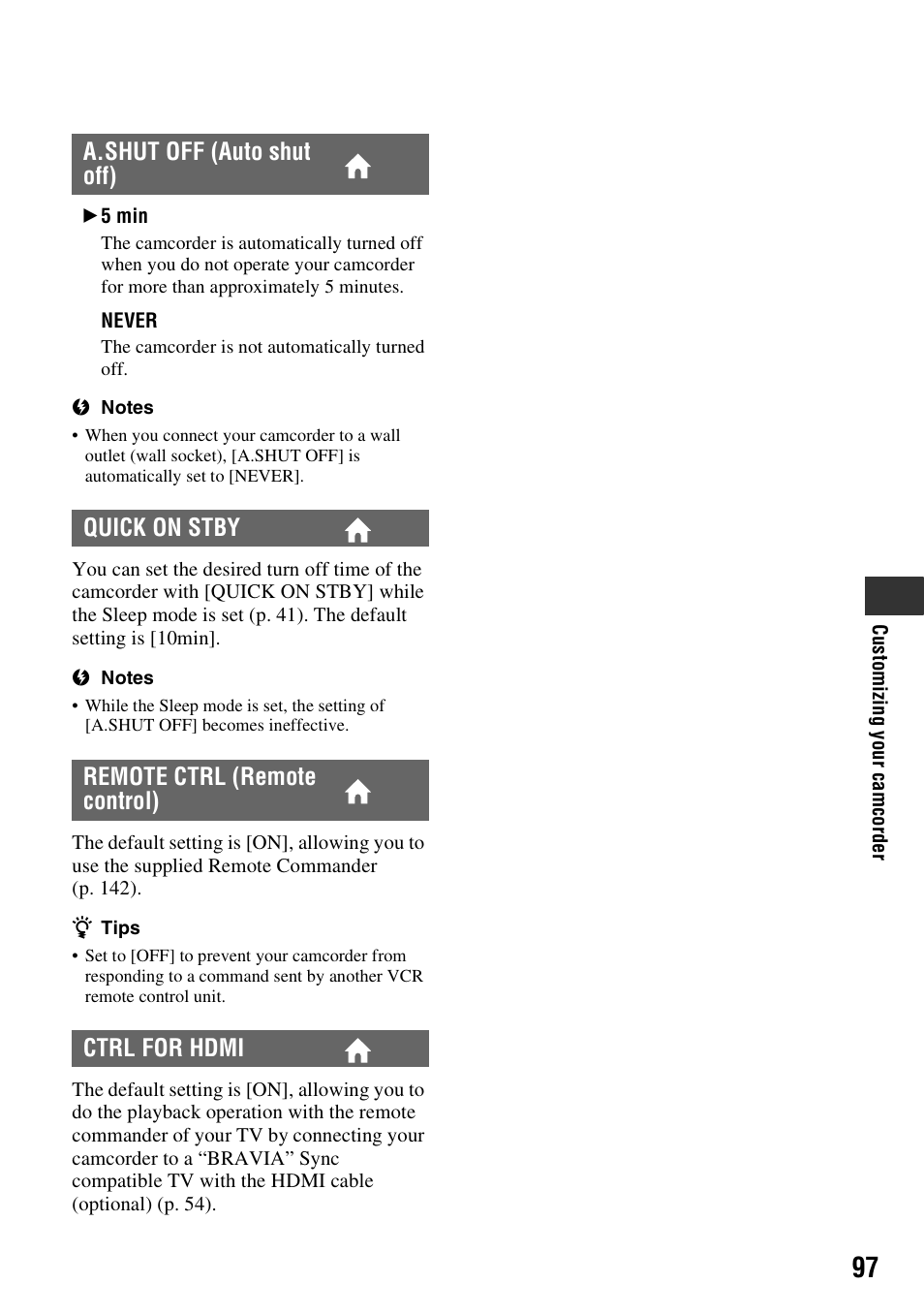 P. 97) | Sony HDR-UX10 User Manual | Page 97 / 172