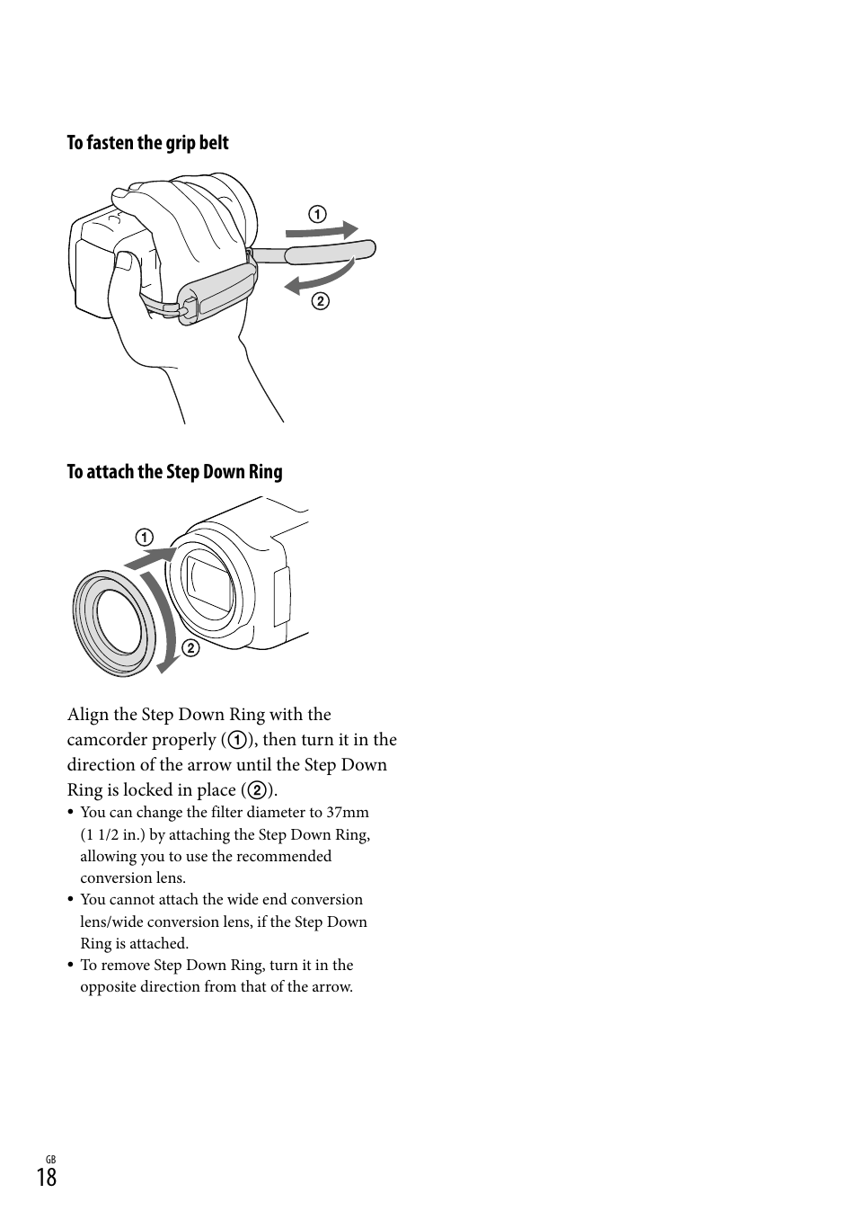 Sony HDR-CX430V User Manual | Page 18 / 76