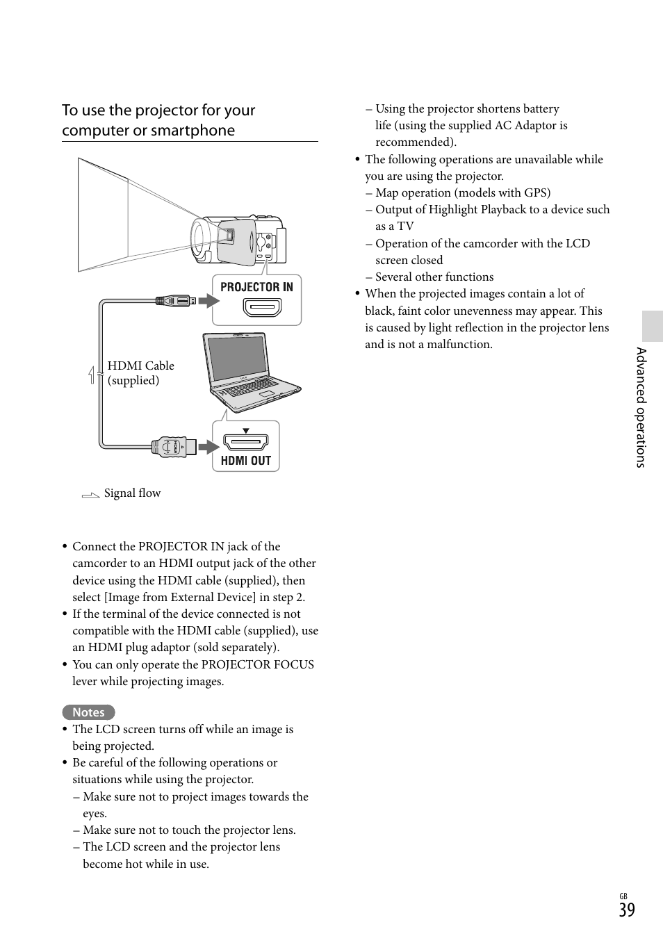 Or in jack (39) | Sony HDR-CX430V User Manual | Page 39 / 76