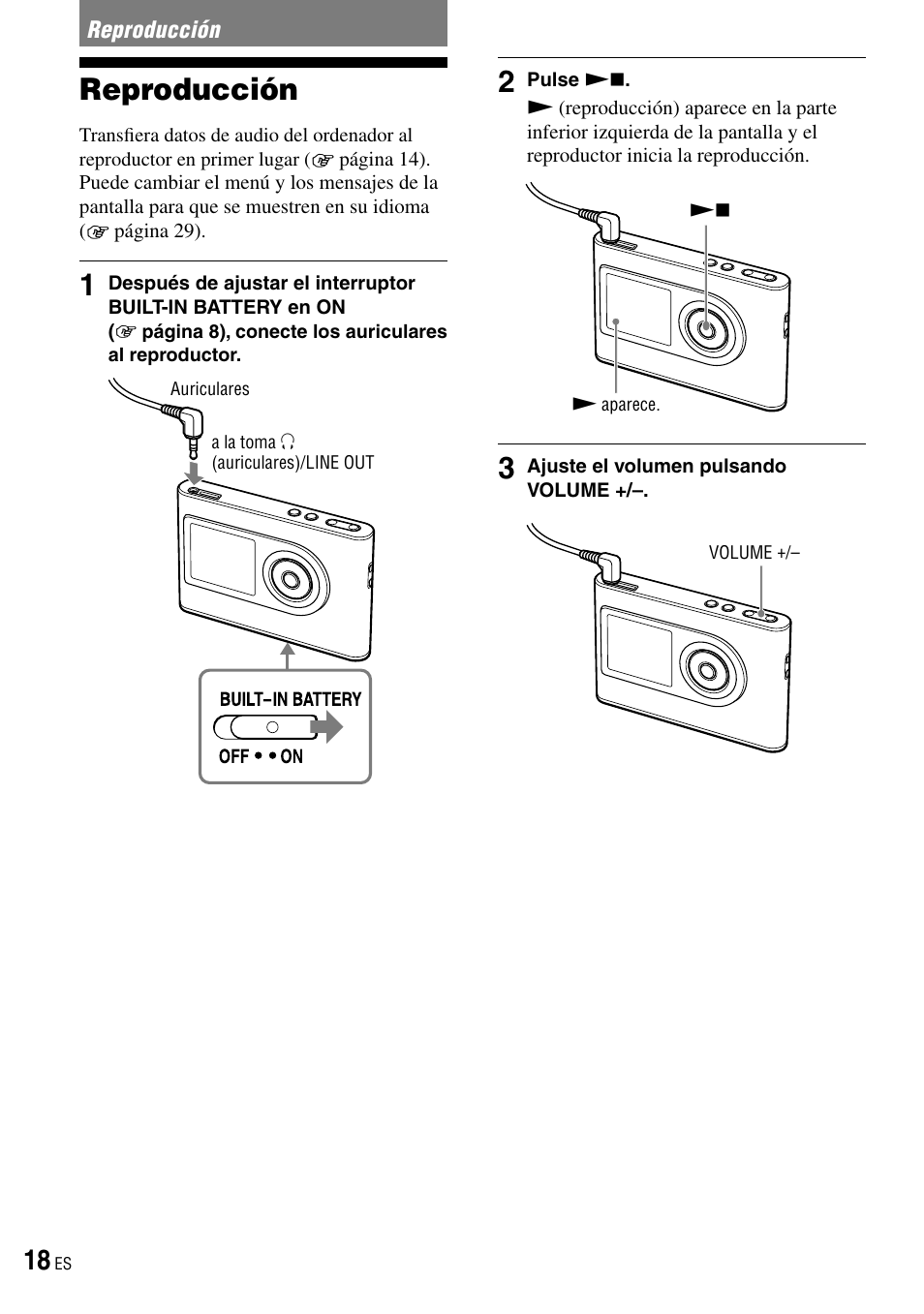 Reproducción | Sony NW-HD3 User Manual | Page 226 / 358