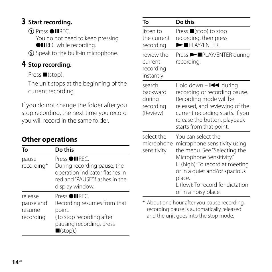 Other operations | Sony ICD-P620 User Manual | Page 14 / 56