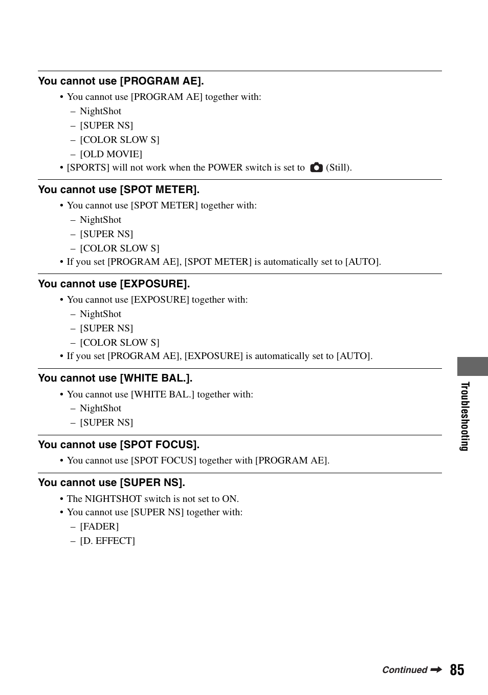 Sony DCR-SR100 User Manual | Page 85 / 107