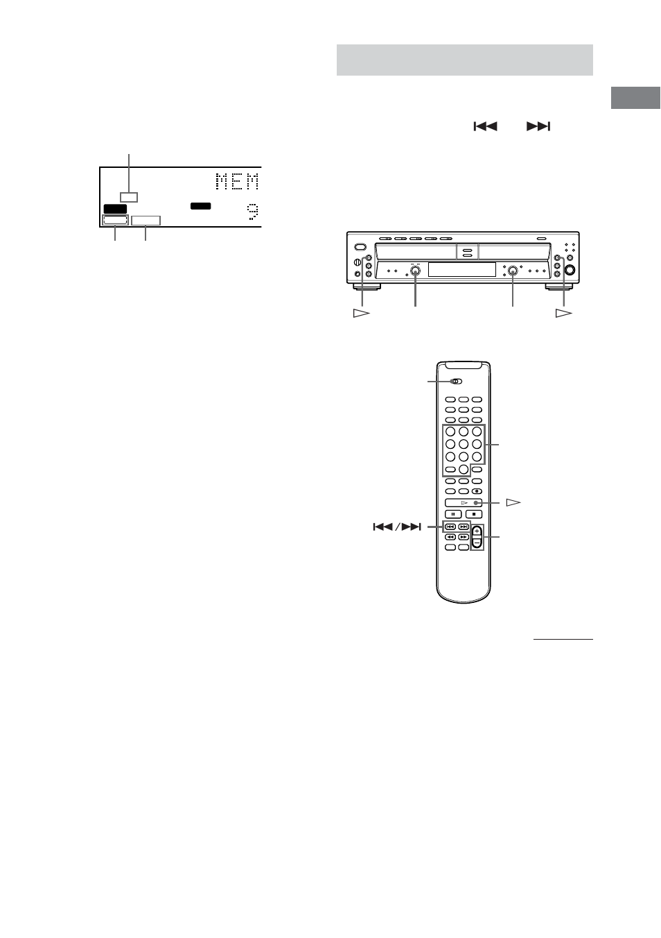 Locating a specific track, Display for disc information of deck b | Sony RCD-W500C User Manual | Page 15 / 40