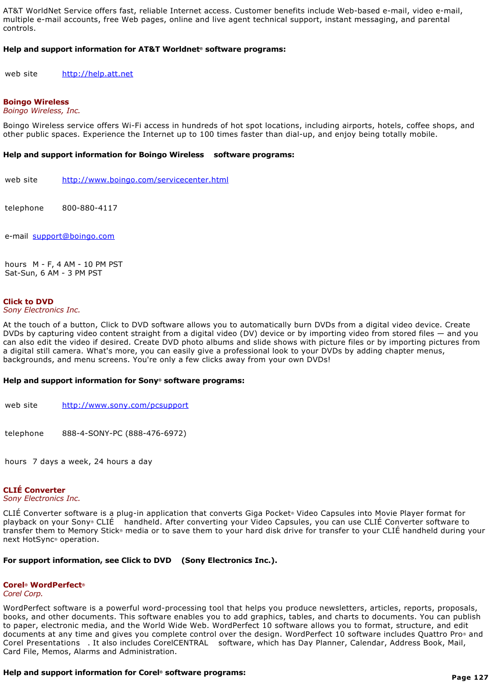 Sony PCV-V100G User Manual | Page 127 / 136