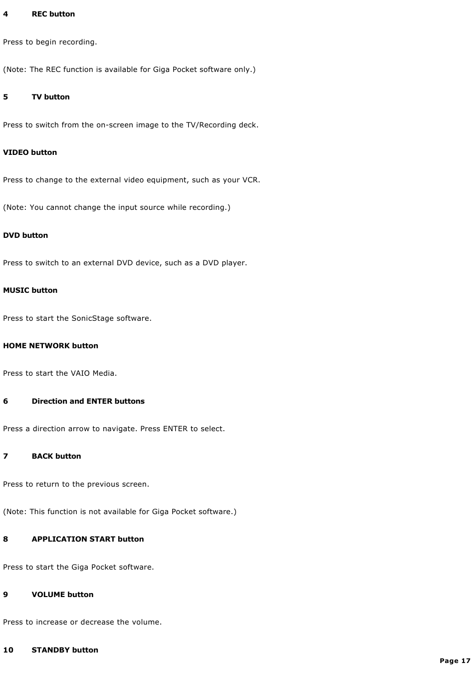 Sony PCV-V100G User Manual | Page 17 / 136