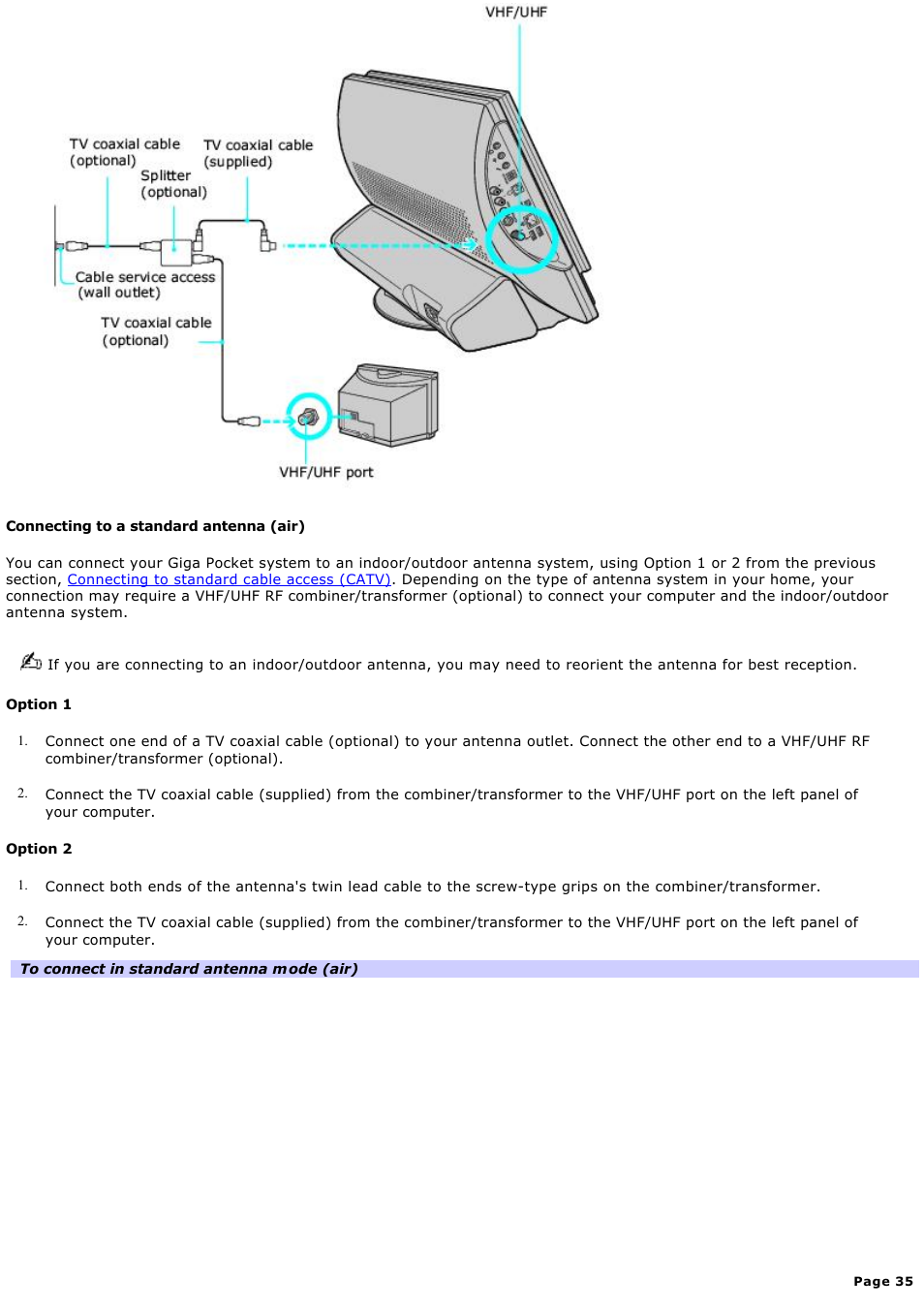 Sony PCV-V100G User Manual | Page 35 / 136