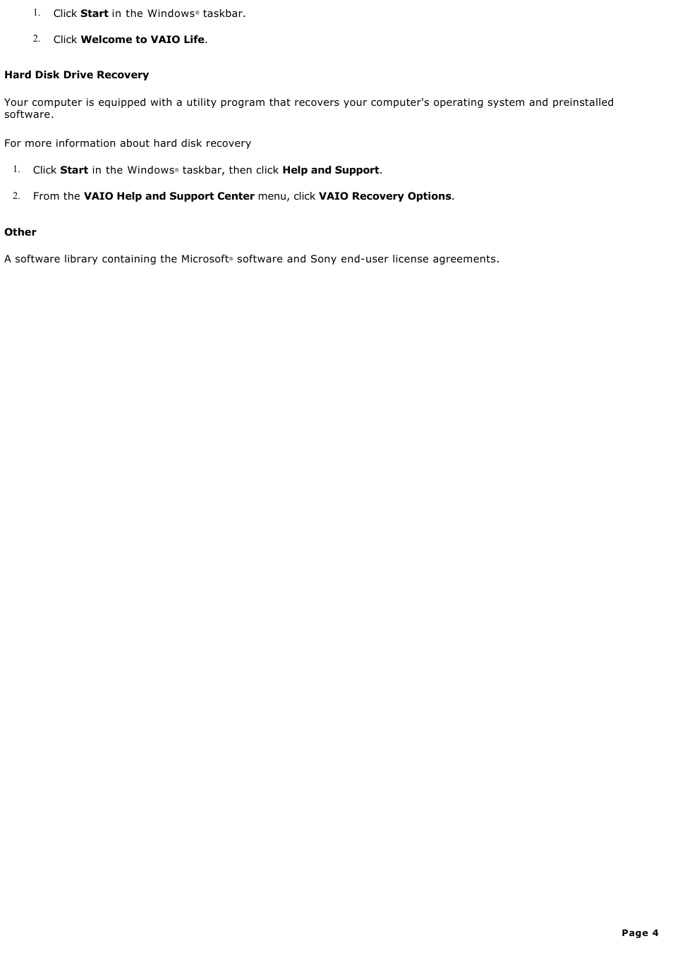 Sony PCV-V100G User Manual | Page 4 / 136