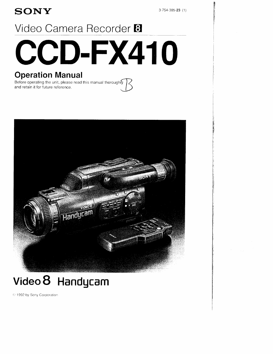 Sony CCD-FX410 User Manual | 75 pages