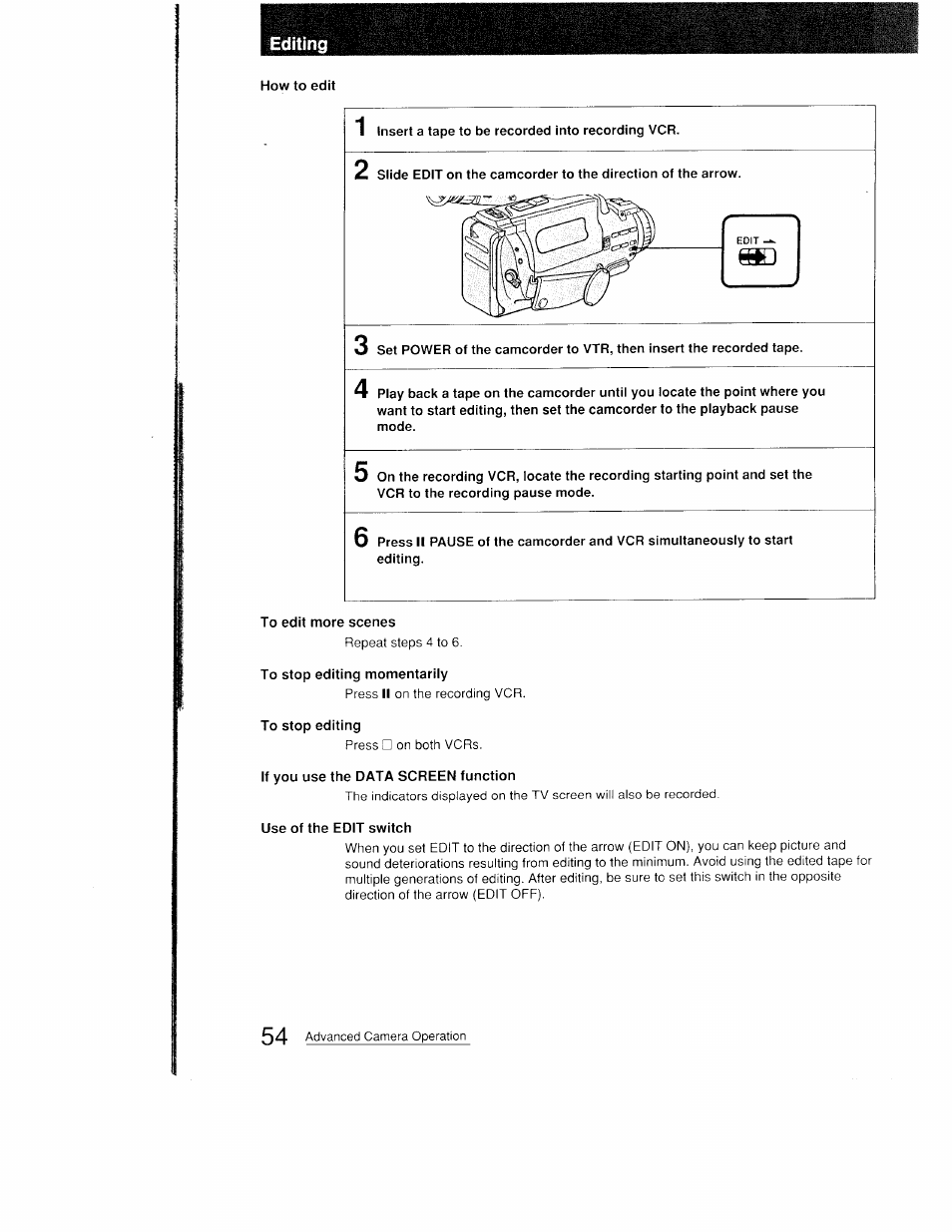 Sony CCD-FX410 User Manual | Page 54 / 75