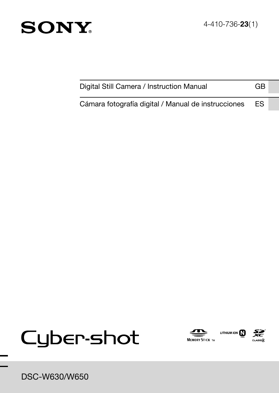 Sony DSC-W650 User Manual | 52 pages