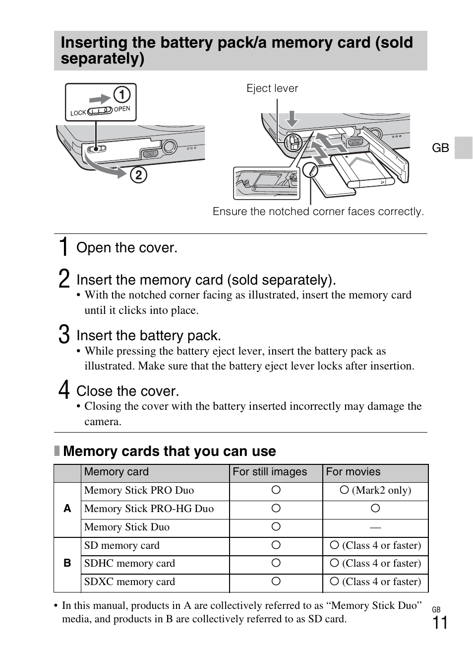 Sony DSC-W650 User Manual | Page 11 / 52