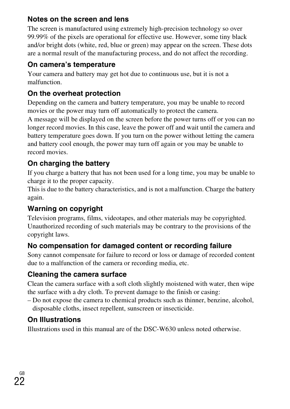 Sony DSC-W650 User Manual | Page 22 / 52