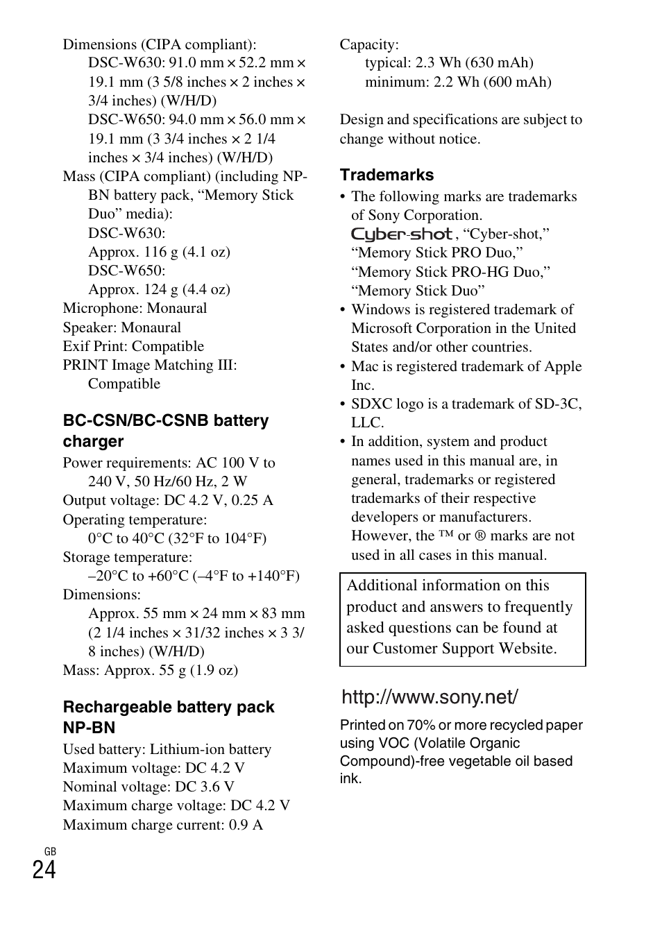 Sony DSC-W650 User Manual | Page 24 / 52