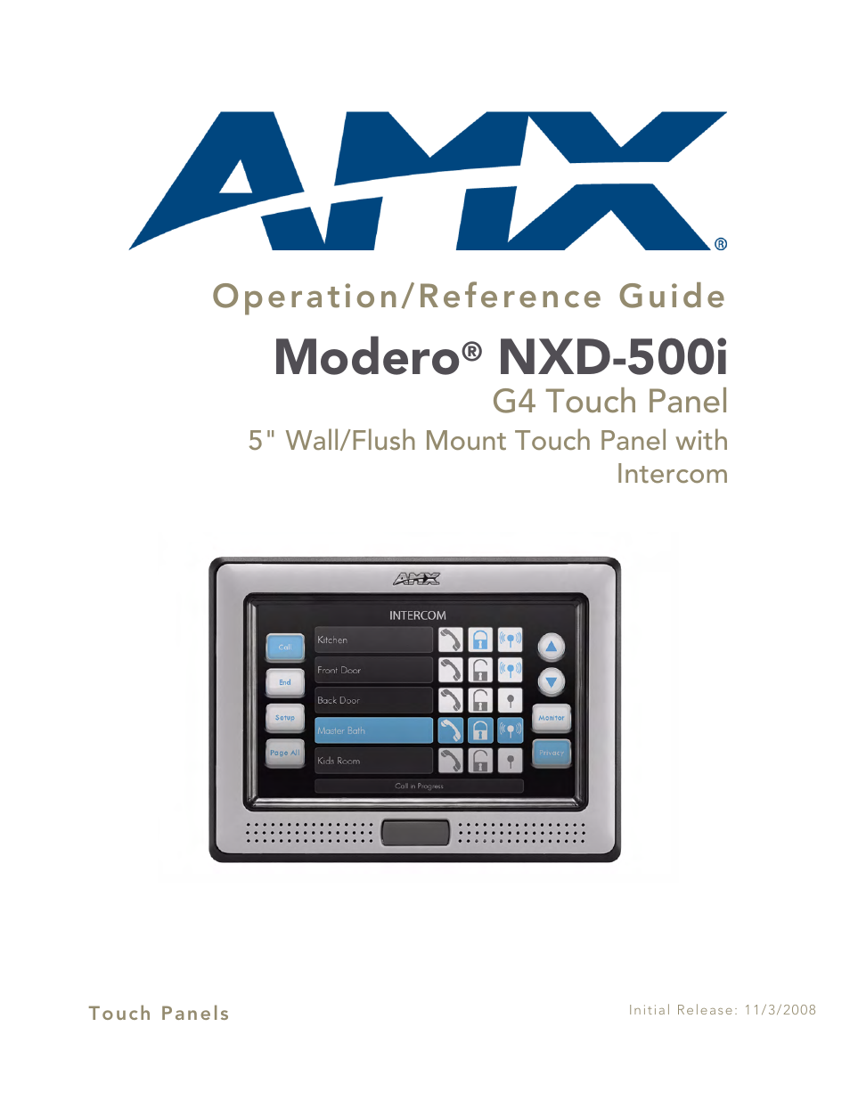 AMX Modero NXD-500i User Manual | 148 pages