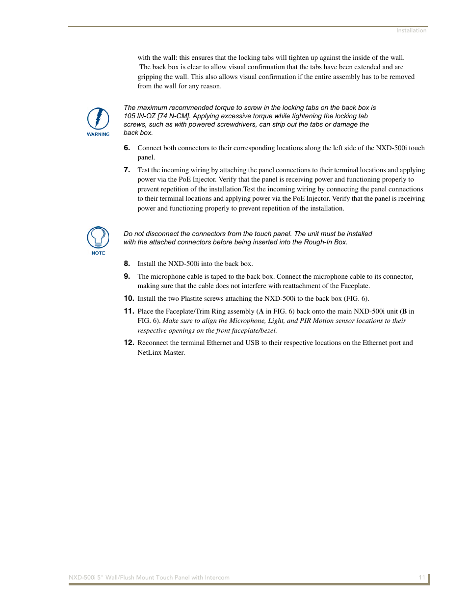 AMX Modero NXD-500i User Manual | Page 17 / 148