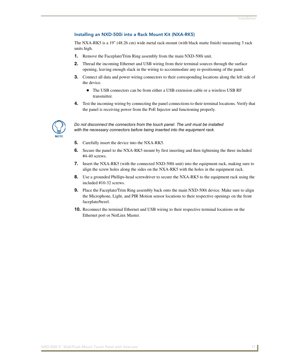 AMX Modero NXD-500i User Manual | Page 23 / 148