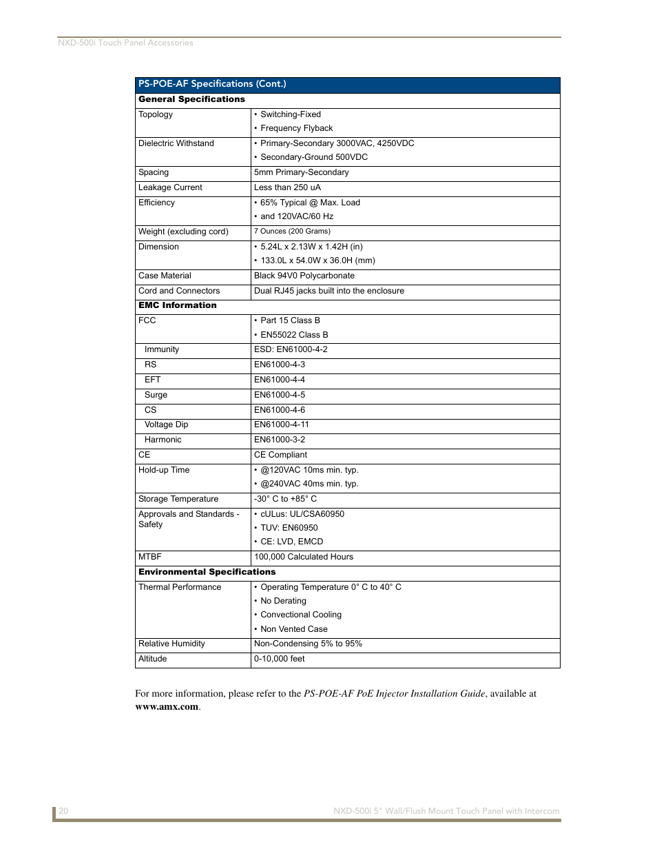 AMX Modero NXD-500i User Manual | Page 26 / 148