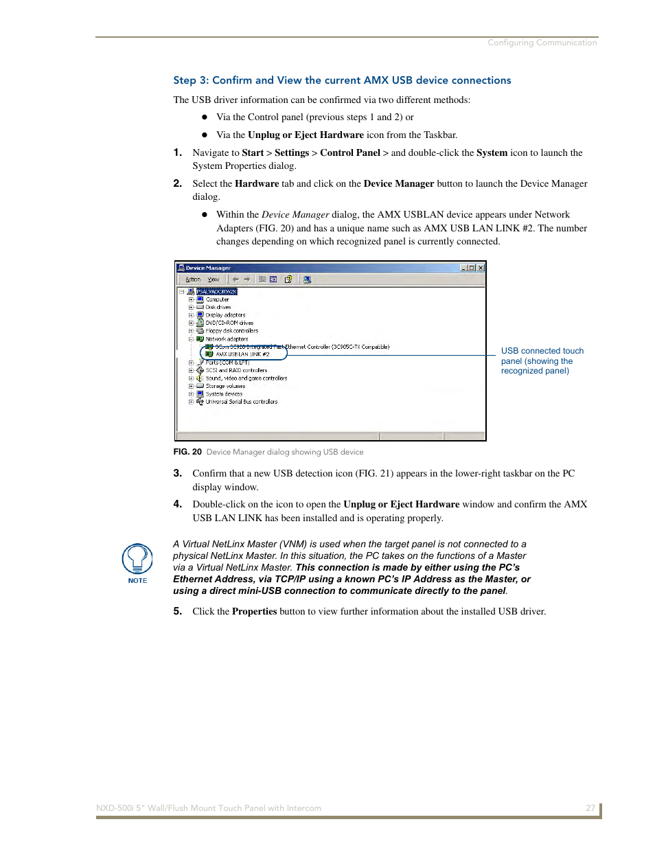 AMX Modero NXD-500i User Manual | Page 33 / 148