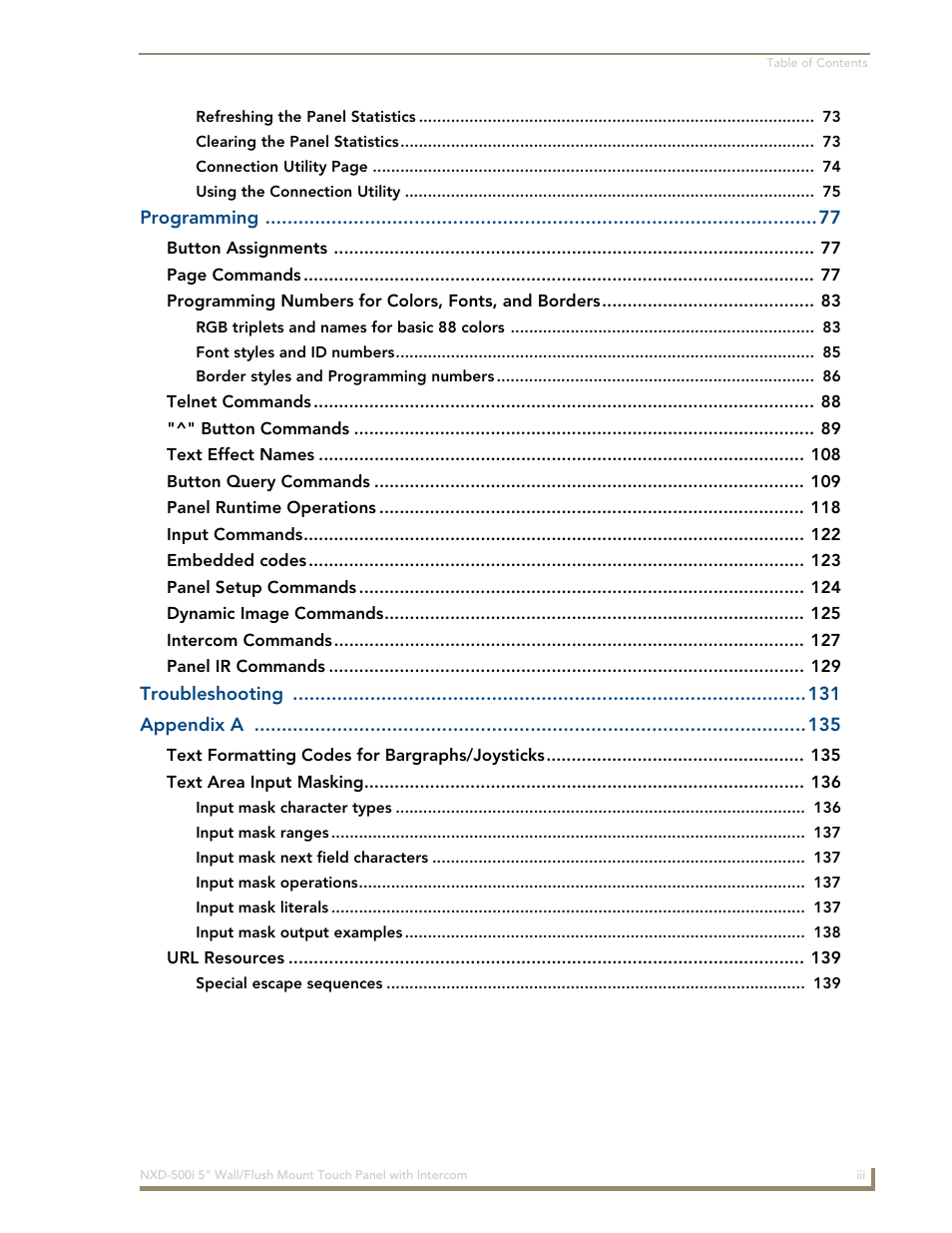 AMX Modero NXD-500i User Manual | Page 5 / 148