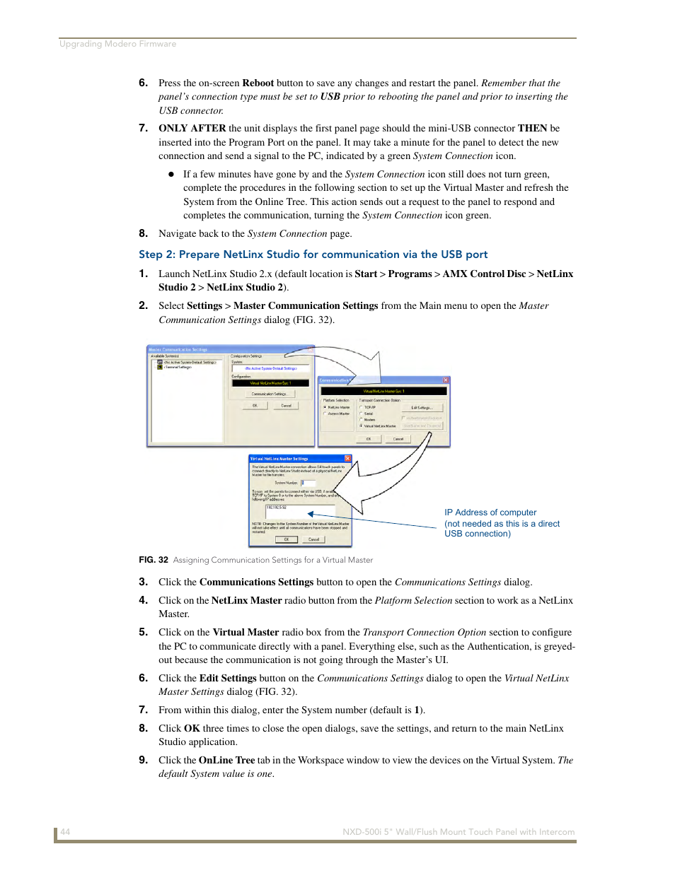 AMX Modero NXD-500i User Manual | Page 50 / 148