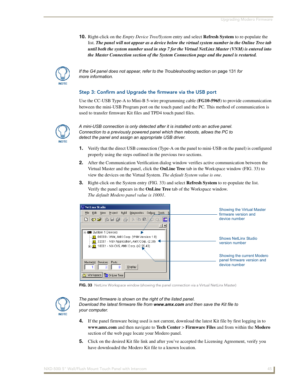 AMX Modero NXD-500i User Manual | Page 51 / 148