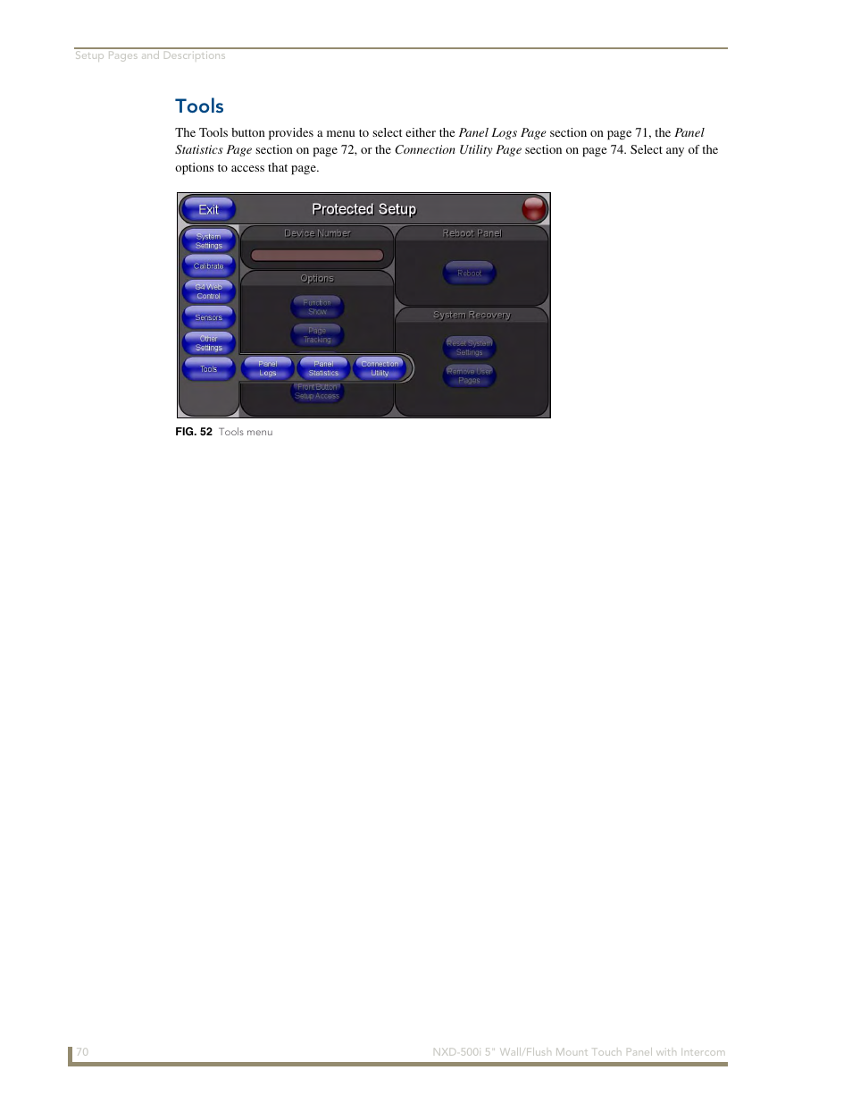 Tools | AMX Modero NXD-500i User Manual | Page 76 / 148