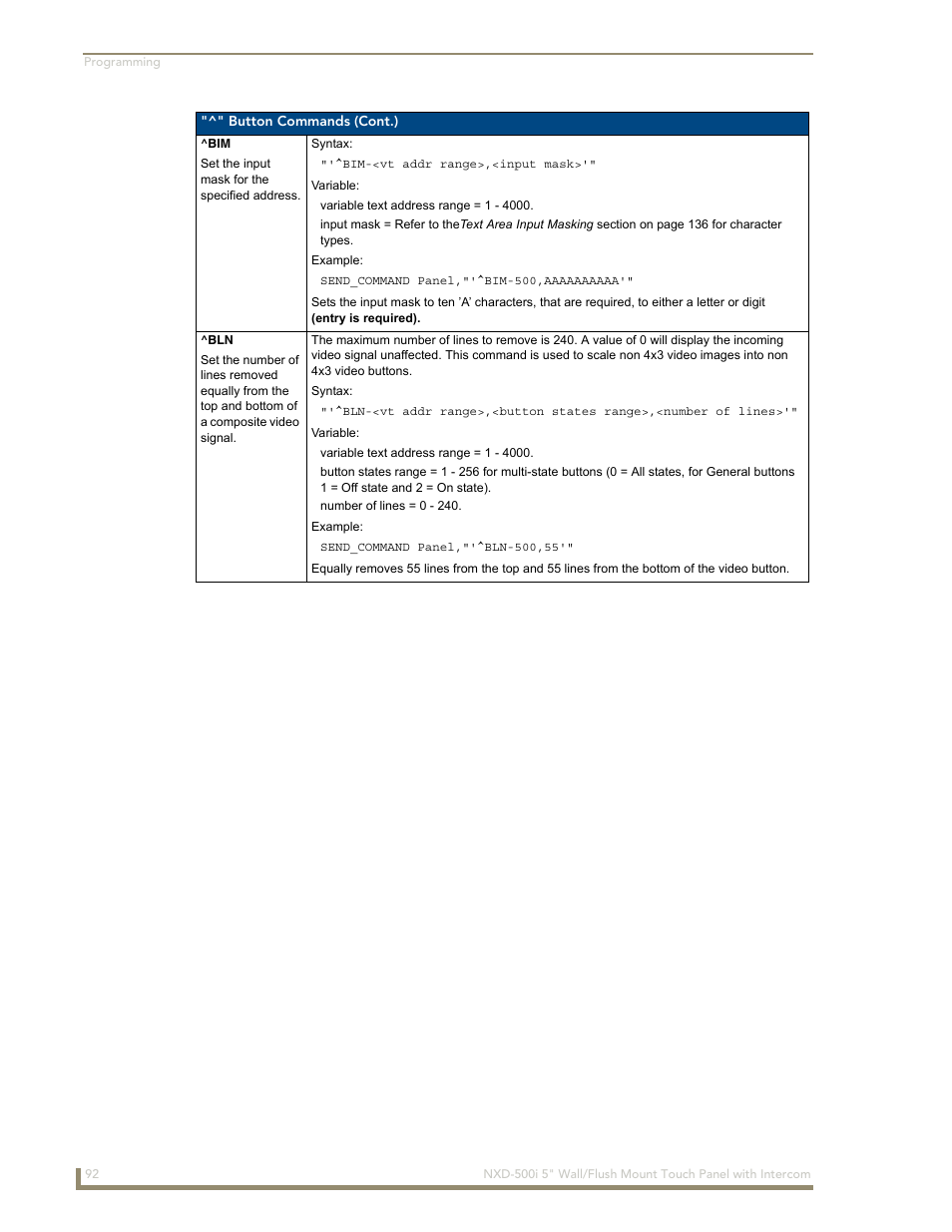 AMX Modero NXD-500i User Manual | Page 98 / 148