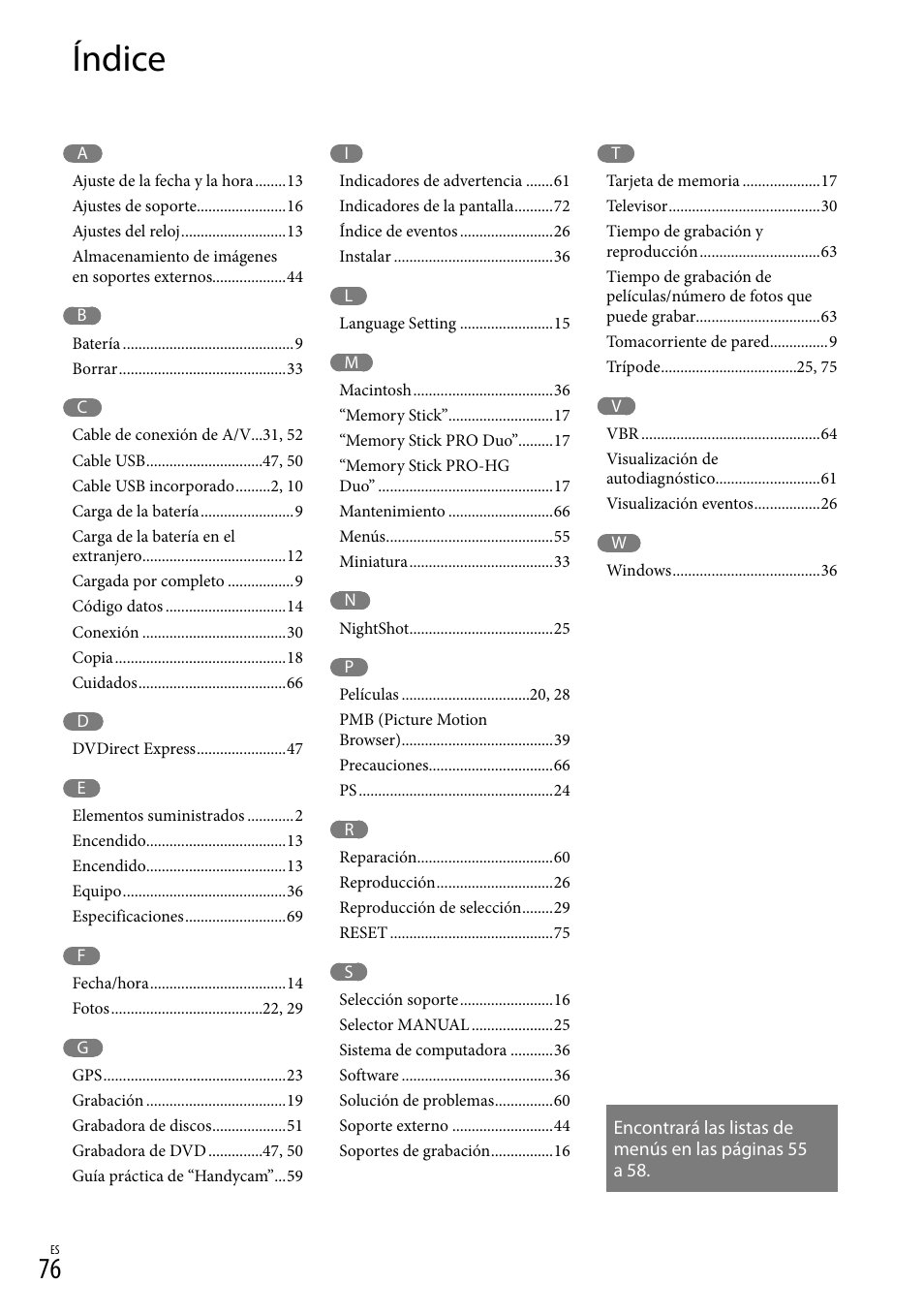 Índice | Sony HDR-CX560V User Manual | Page 154 / 155