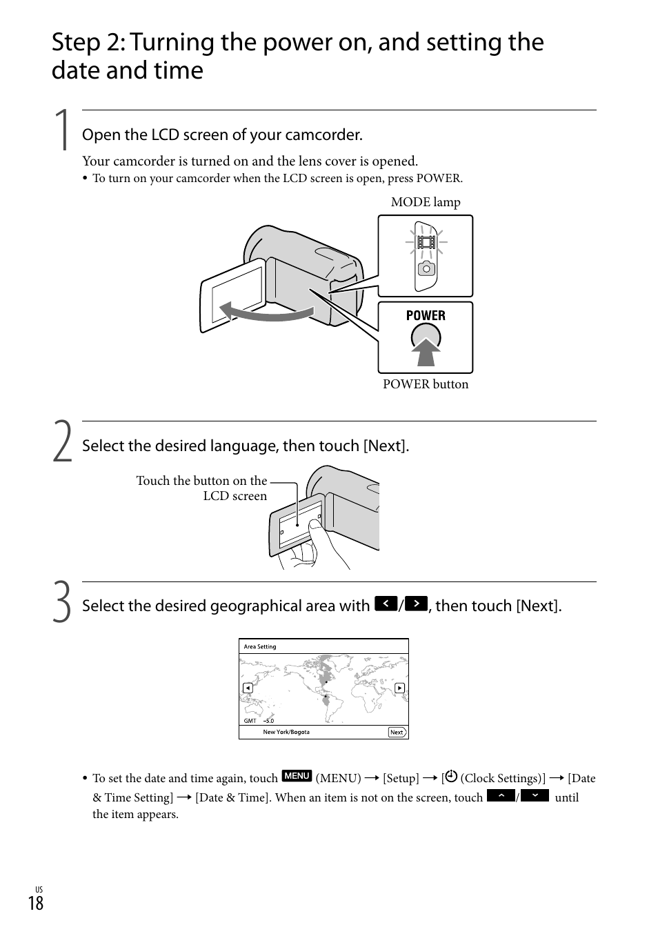 Sony HDR-CX560V User Manual | Page 18 / 155