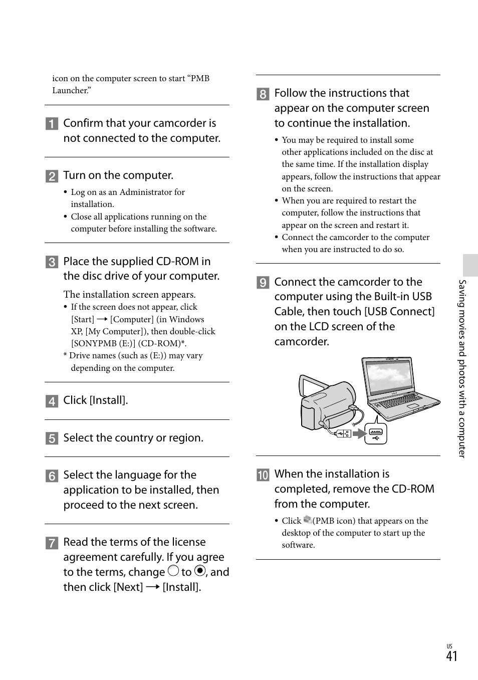 Sony HDR-CX560V User Manual | Page 41 / 155