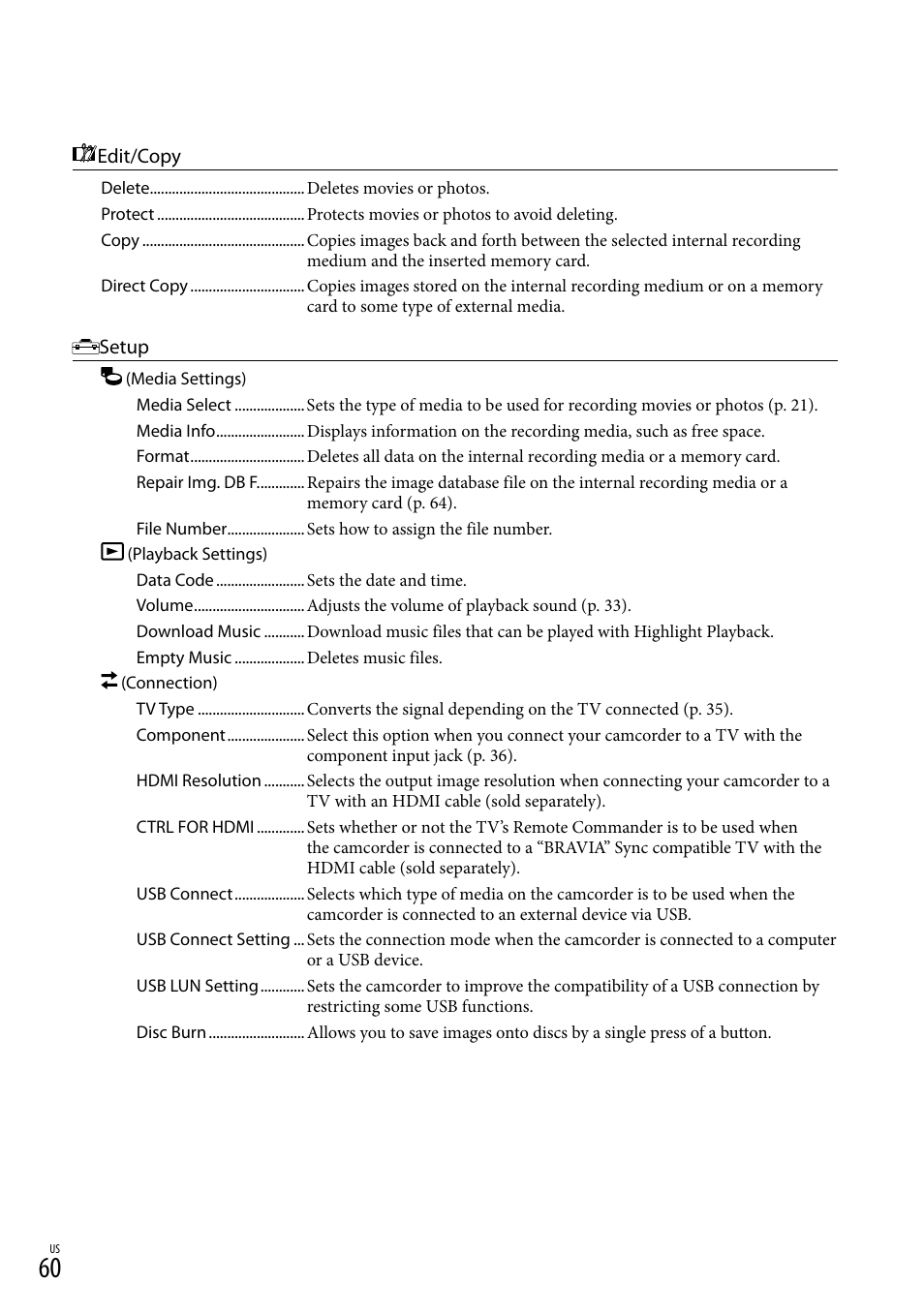 Sony HDR-CX560V User Manual | Page 60 / 155