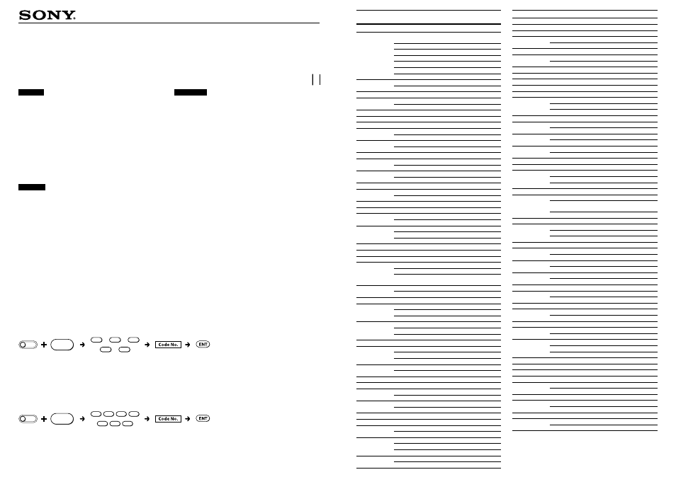 Sony RM-V302 User Manual | 2 pages