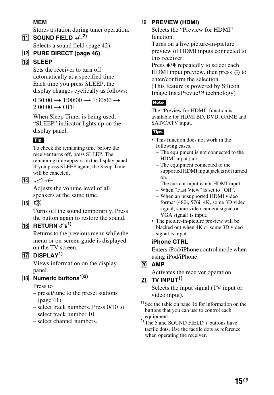 Sony STR-DH540 User Manual | Page 15 / 80