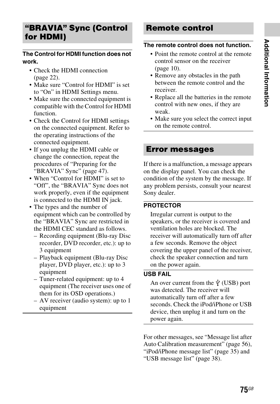 Sony STR-DH540 User Manual | Page 75 / 80