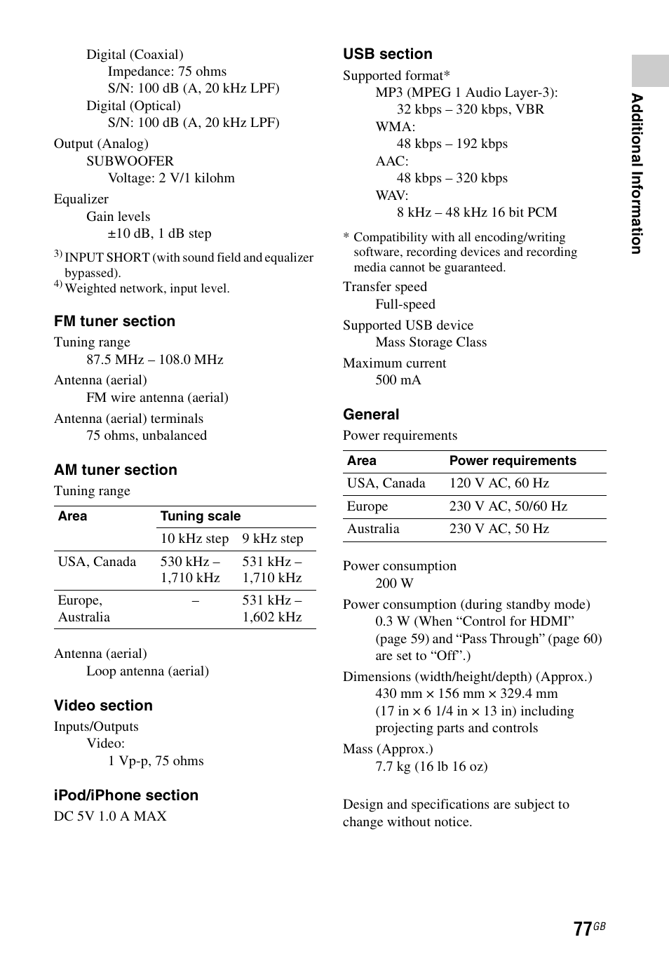 Sony STR-DH540 User Manual | Page 77 / 80