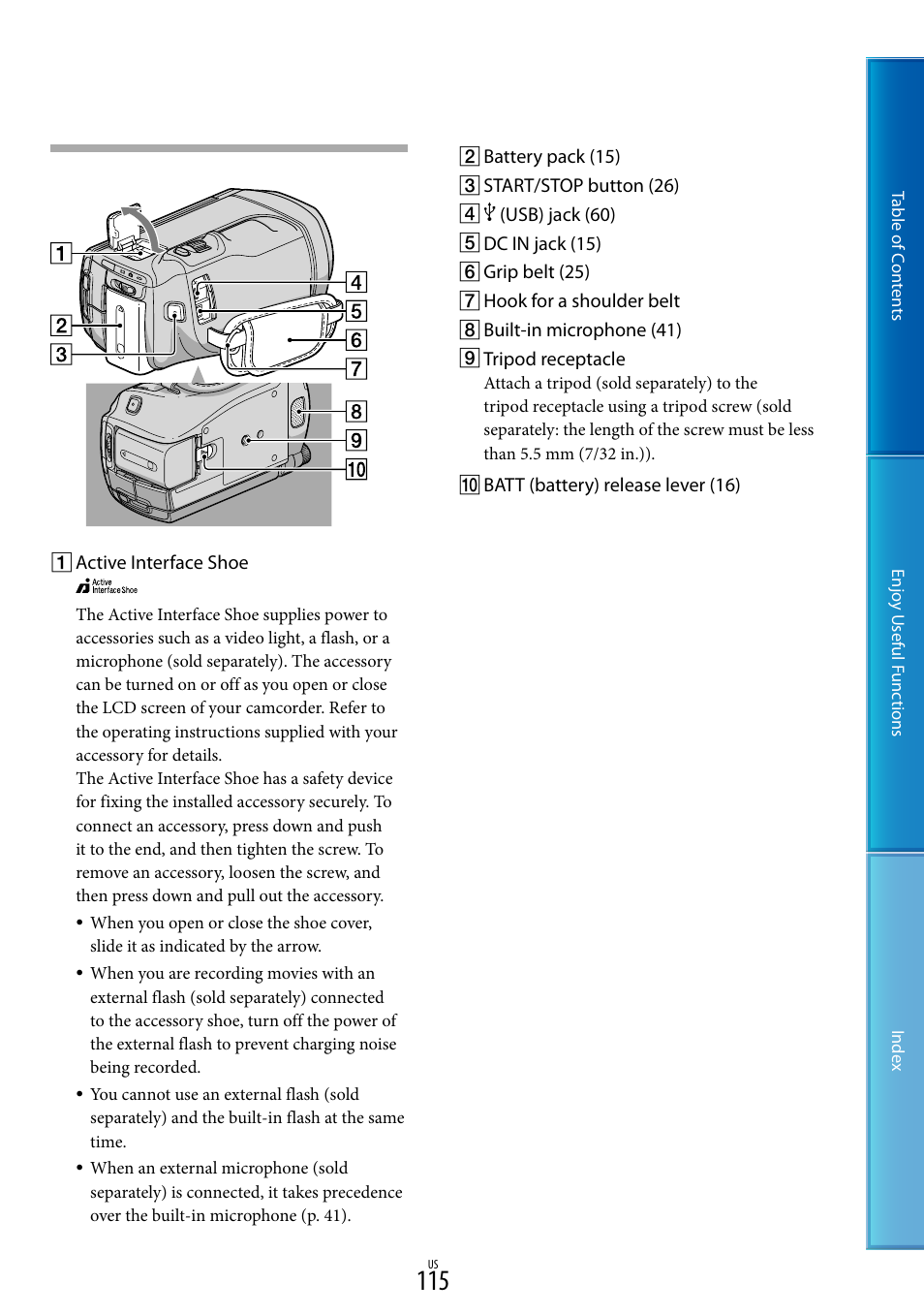 Sony HDR-TD10 User Manual | Page 115 / 119