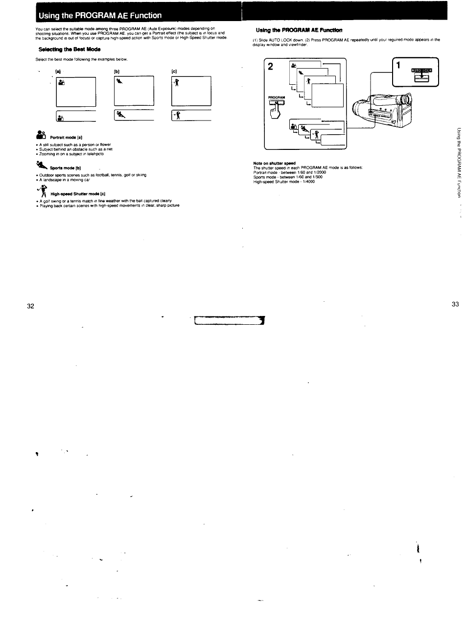 Using the program ae function | Sony CCD-FX620 User Manual | Page 17 / 28