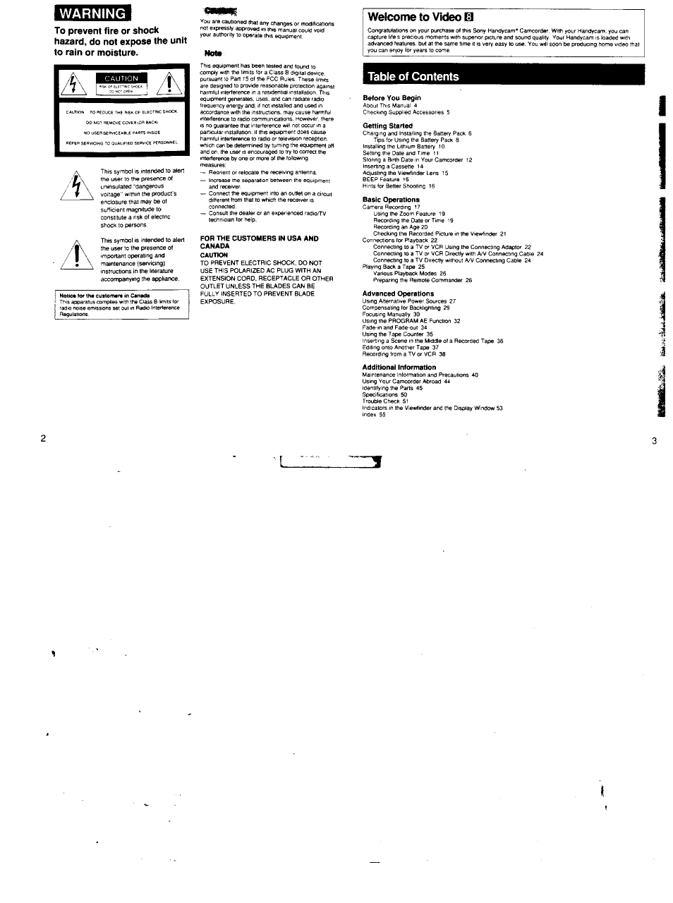Sony CCD-FX620 User Manual | Page 3 / 28