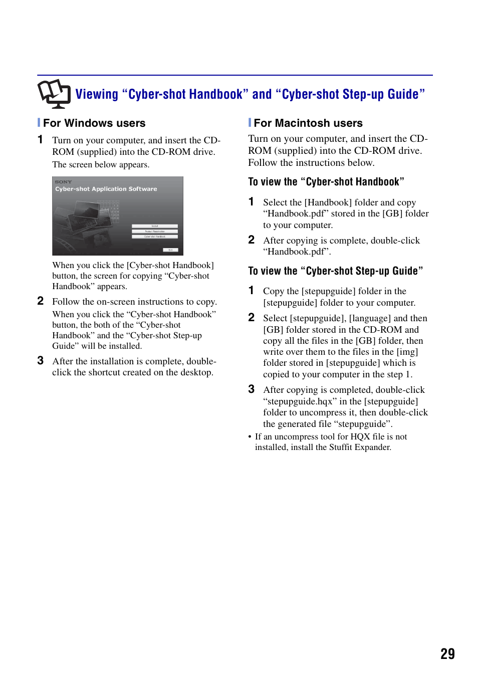 Sony DSC-H7 User Manual | Page 29 / 40