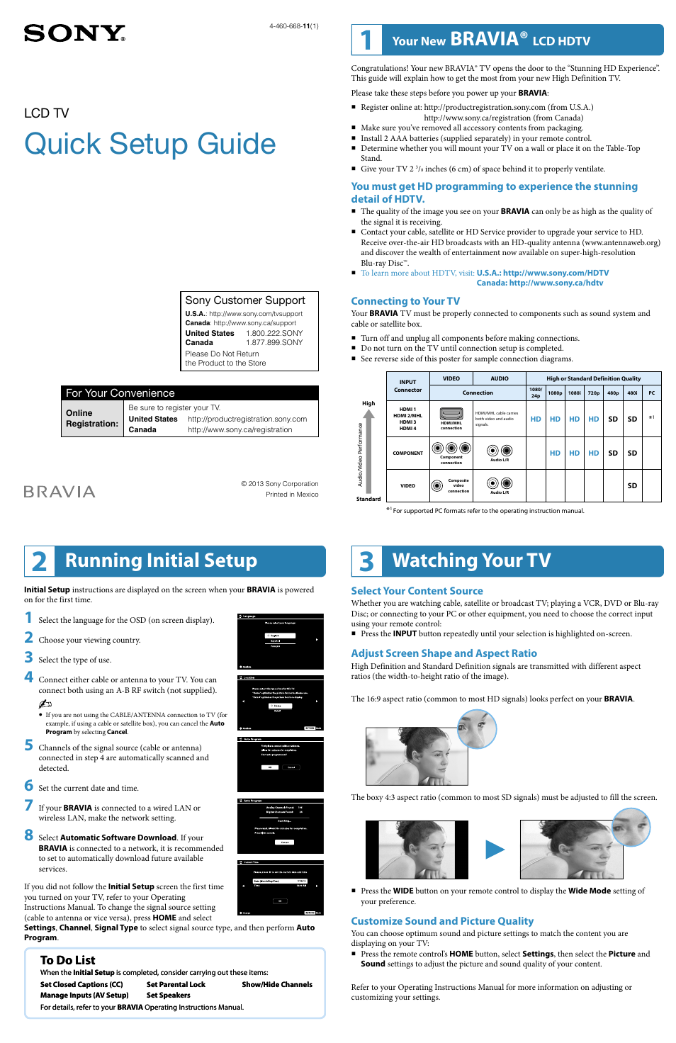 Sony KDL-50R550A User Manual | 2 pages