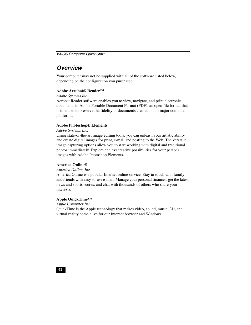 Overview | Sony PCG-C1MV User Manual | Page 42 / 84