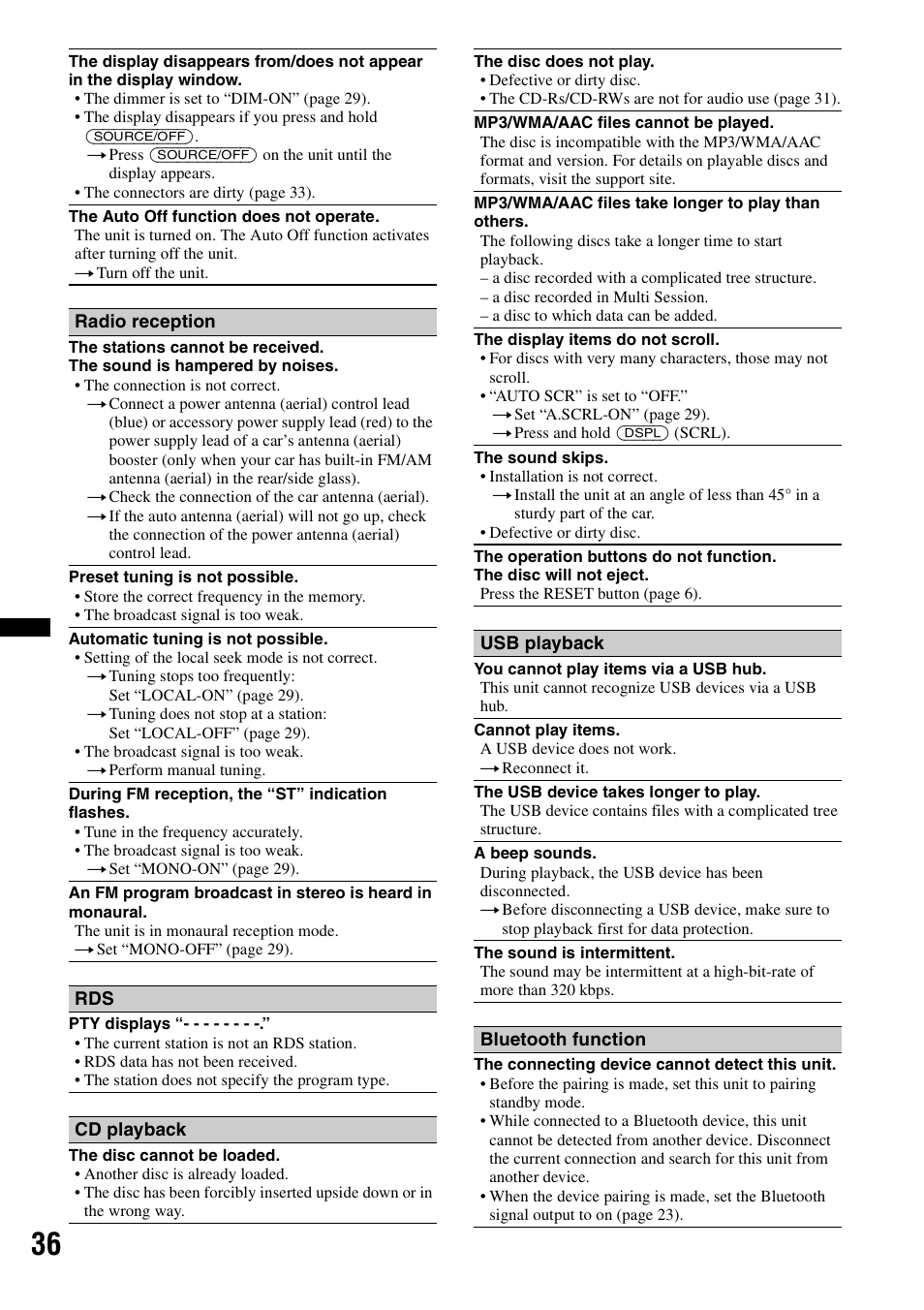 Sony MEX-BT39UW User Manual | Page 36 / 80