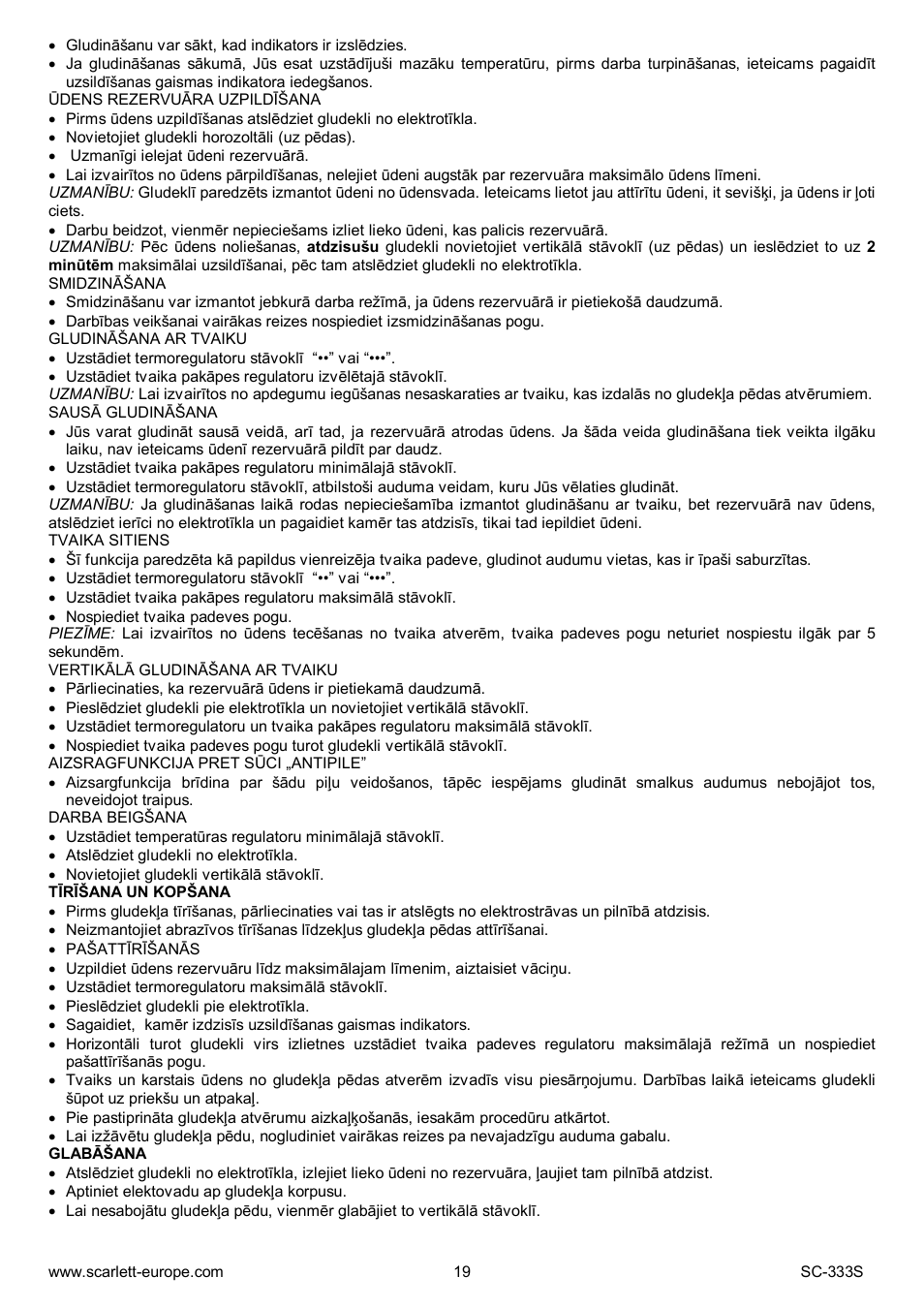 Scarlett SC-333S User Manual | Page 19 / 27