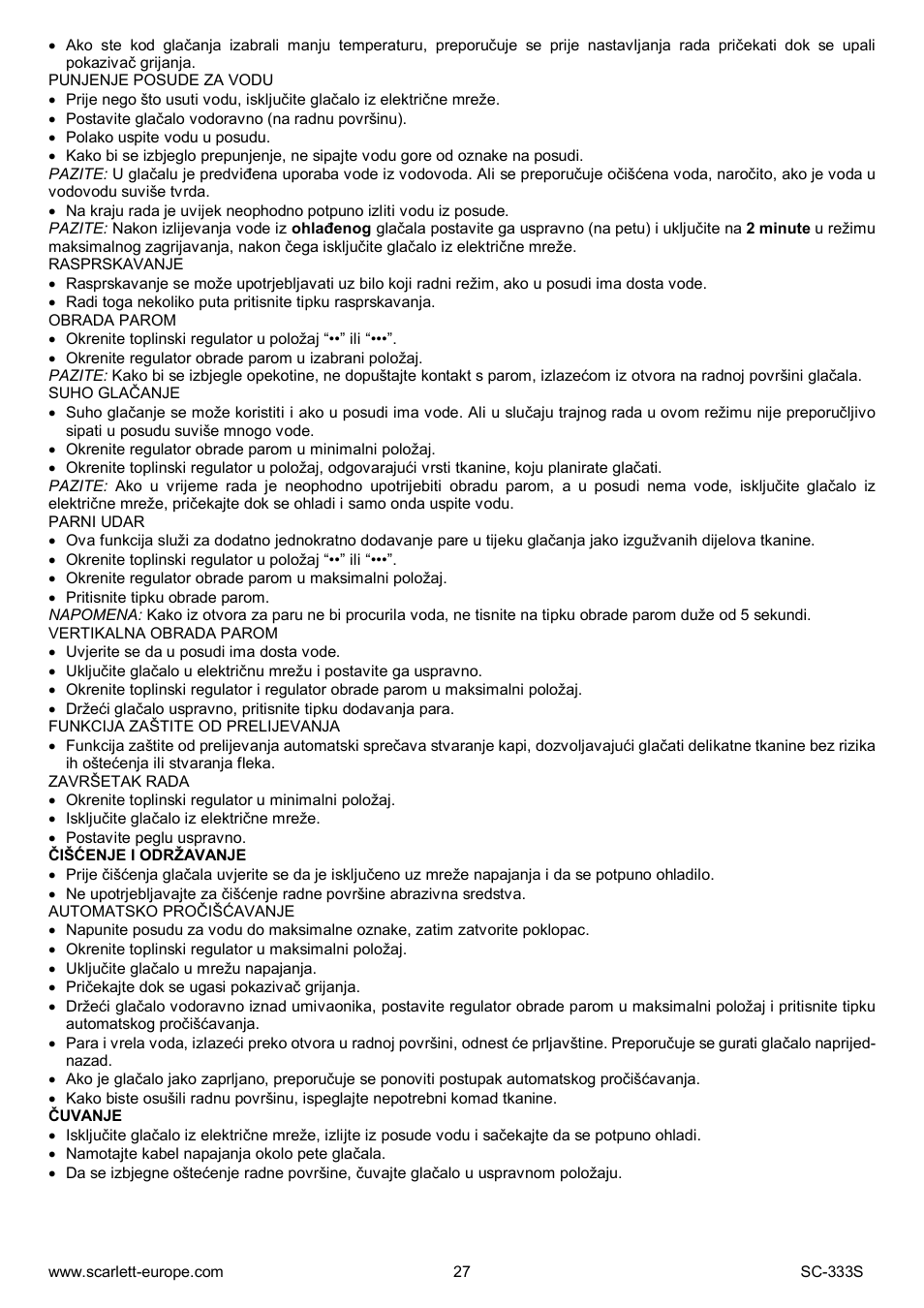Scarlett SC-333S User Manual | Page 27 / 27