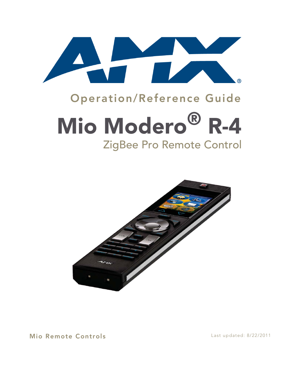 AMX Mio Modero R-4 User Manual | 103 pages