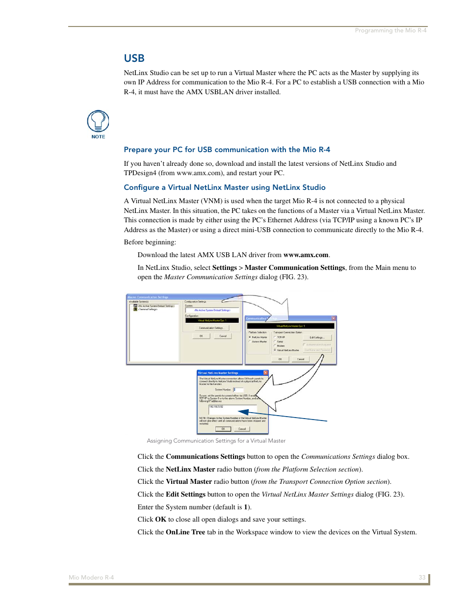 AMX Mio Modero R-4 User Manual | Page 41 / 103