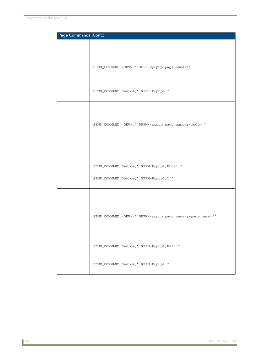 AMX Mio Modero R-4 User Manual | Page 52 / 103