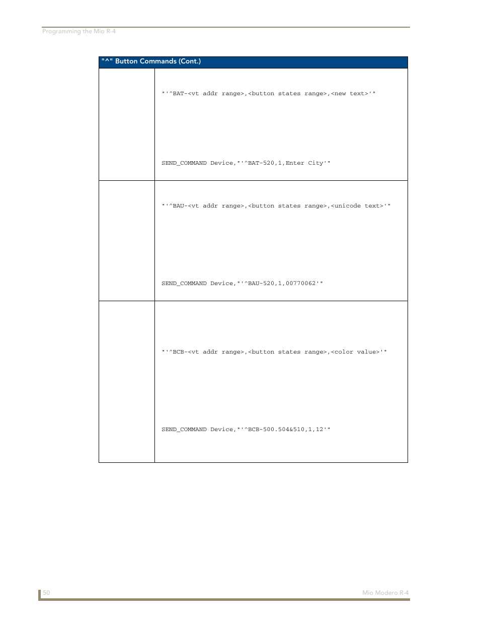 AMX Mio Modero R-4 User Manual | Page 58 / 103